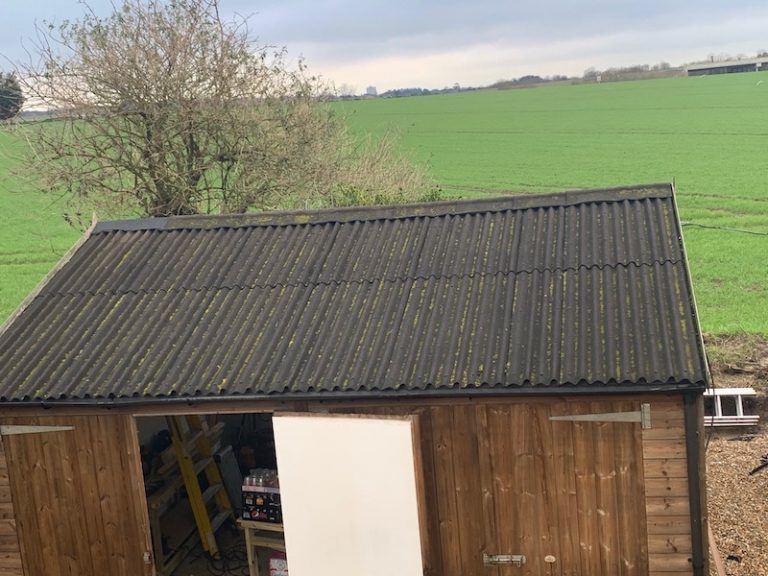 Learn how to clean and refurbish a shed roof rather than replace ...