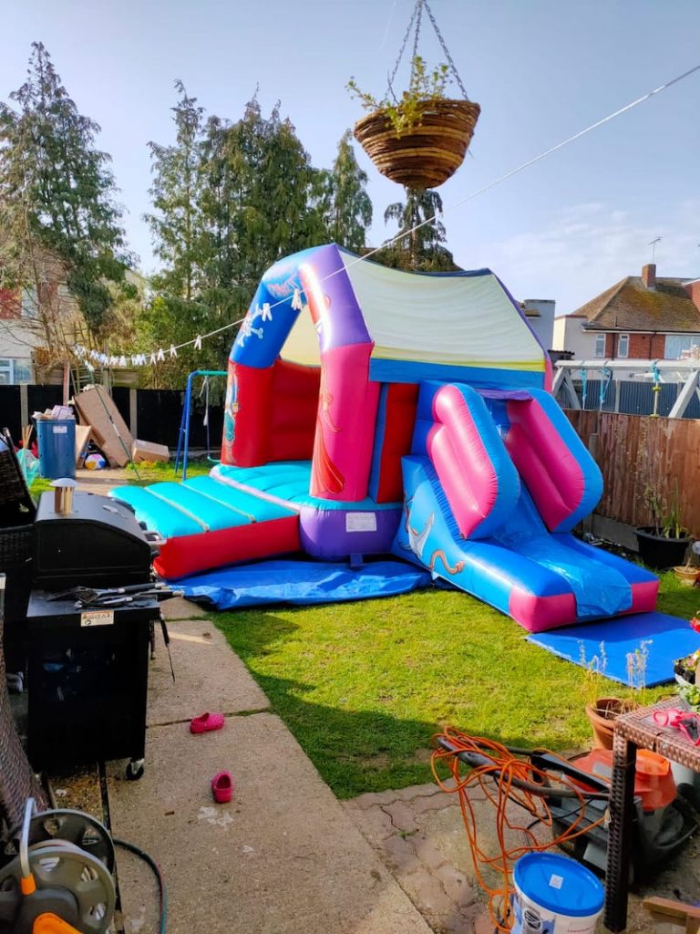 bouncy castle small garden